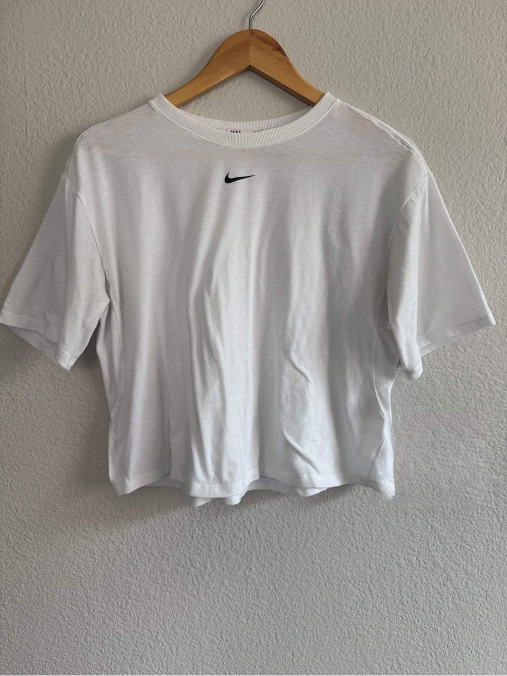 Nike White Cropped Tee